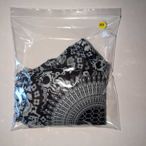 EXCELLENT USED CONDITION LU'S NAVY BLUE & TEAL CHIC WOMEN'S BOHO PANTS WIDE LEG - Picture 7 of 13